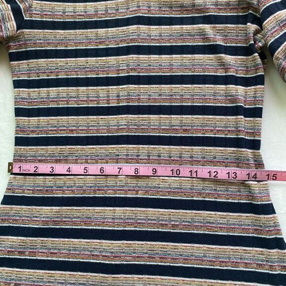 Ebba Dress Lightweight Knit Puffy Short Sleeves 
Striped Keyhole neckline Adorab - Picture 9 of 12